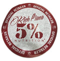 5% Nutrition Window Cling Circle, Red & Filigree