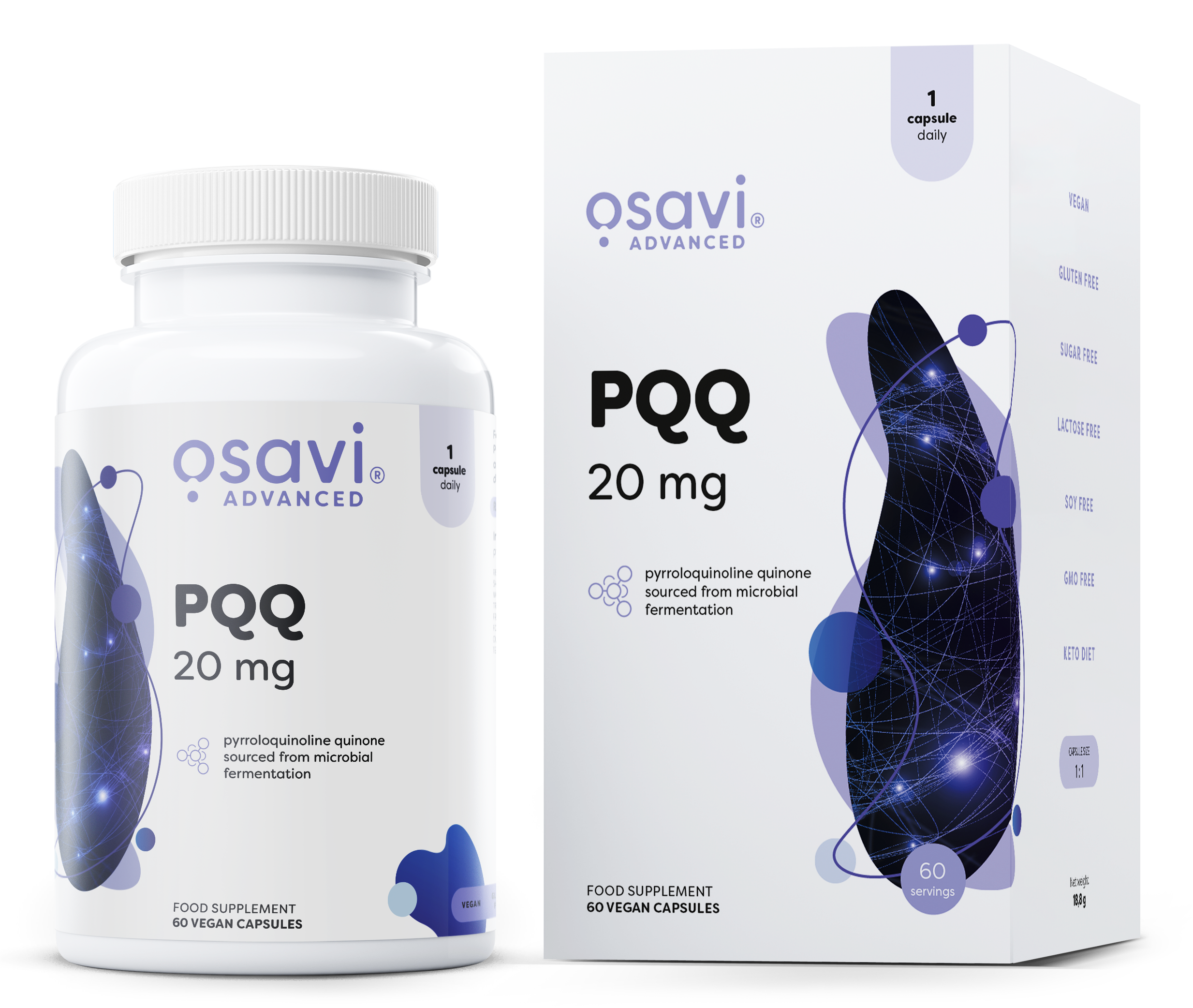 PQQ, 20mg - 60 vegan caps