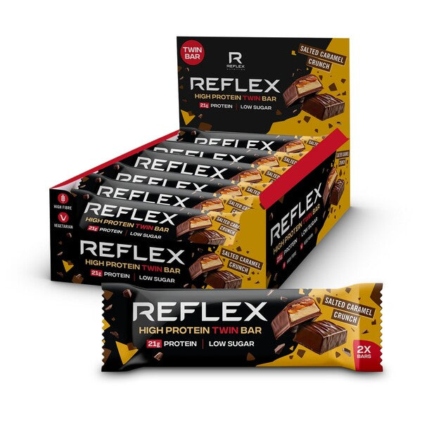 High Protein Twin Bar, Salted Caramel Crunch - 12 x 60g