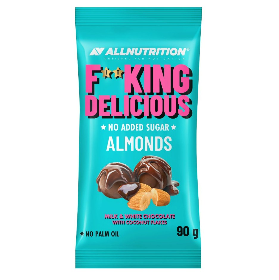 Fitking Delicious Almonds, Milk & White Chocolate with Coconut Flakes - 90g